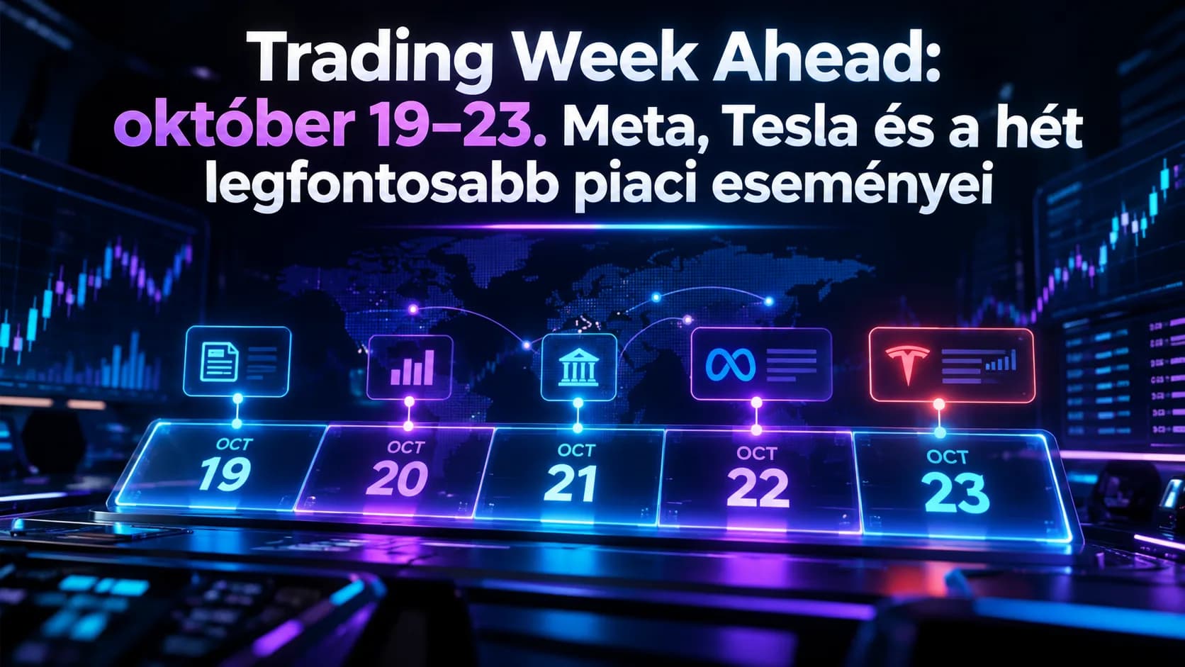 Trading Week Ahead: október 19–23. Meta, Tesla és a hét legfontosabb piaci eseményei