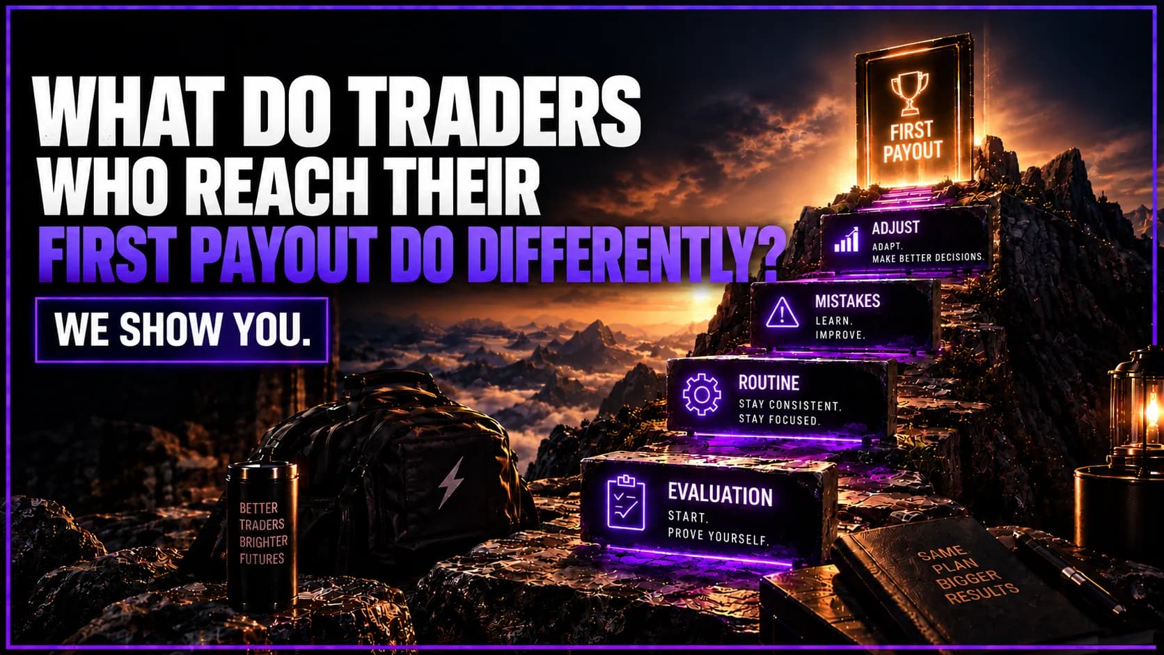 What do those traders do differently who get to the first payout? We show it.