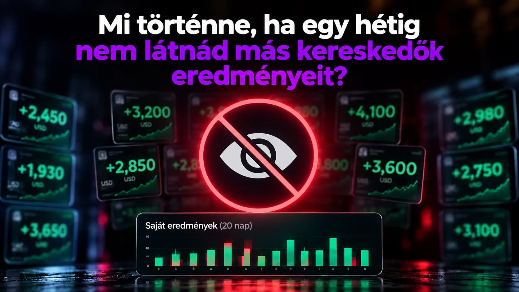 Mi történne, ha egy hétig nem látnád más kereskedők eredményeit?